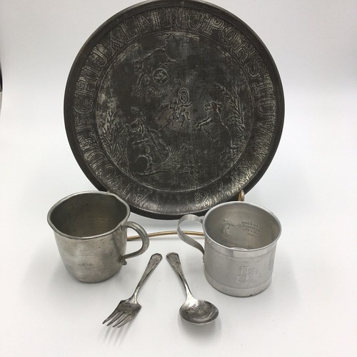 Antique child plate cup - 5, pc