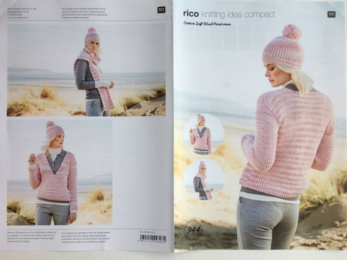 Rico 944 ladies cardigan - rico, hat