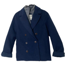 Girls Abercrombie Kids Size 11-12 Years Navy 2 in 1 School Jacket/Coat VGC!