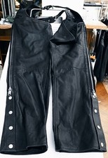 Black Leather Chaps Size Large