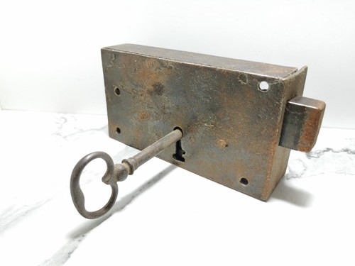 Genuine antique rim lock and - genuine,