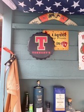 Tennents beer cap sign - tennents,