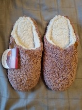 Everfoam Ladies Alpine Shearling Mule Slippers Pink Uk 3-4