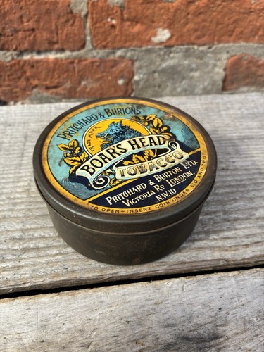Boars head tobacco - head, tin
