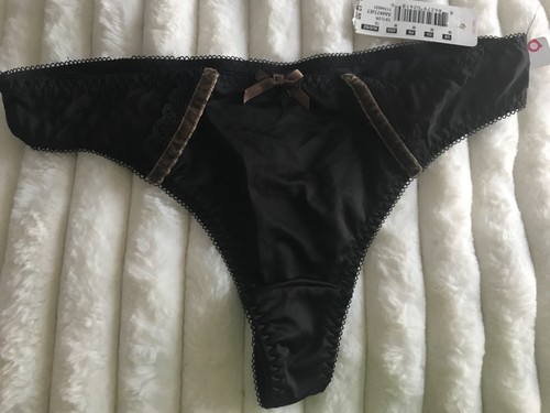 Freya black thong satin - freya,
