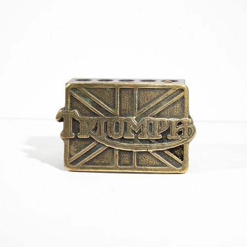 Triumph solid brass union jack - triumph,