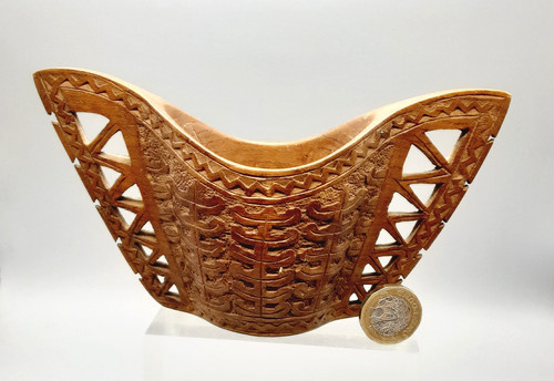 Vintage hand carved wooden - carved,