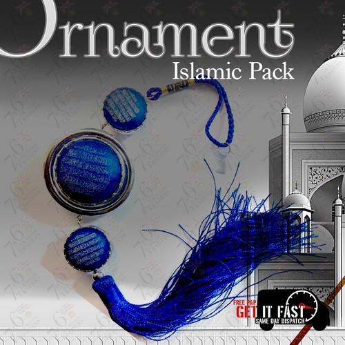 Blue islamic muslim car - blue,