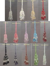 New Silver Beaded  Key tassel