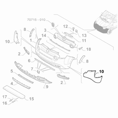 Genuine front bumper - genuine,