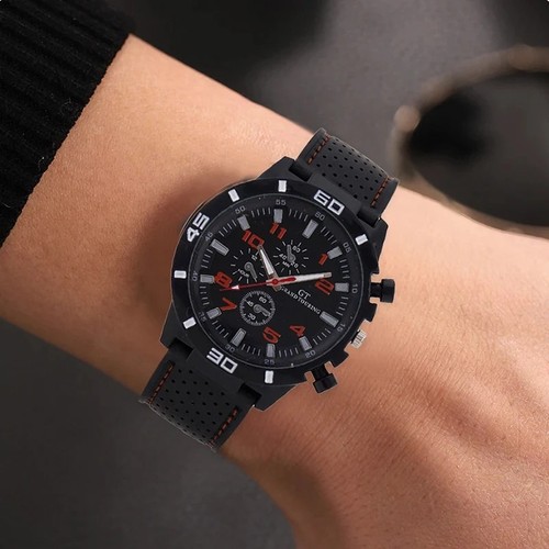 Men military watch leather - watch,