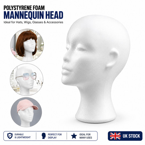 Polystyrene foam head dummy - foam,