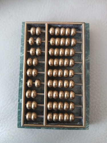 Chinese brass abacus - abacus, mounted