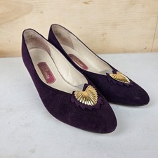 Purple Court Shoes Suede