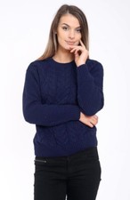 Ladies Women Cable Knit Long