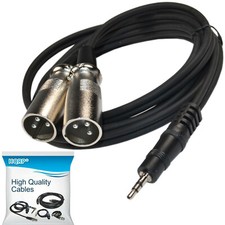 6ft 1/8" 3.5mm to Dual XLR