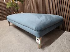 Scuffler Extra Large Rectangular Footstool In Shipping Forecast Clever Velvet 