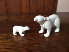Vintage Playmobil Polar Bears - Adult & Cub - Arctic Animals - North Pole