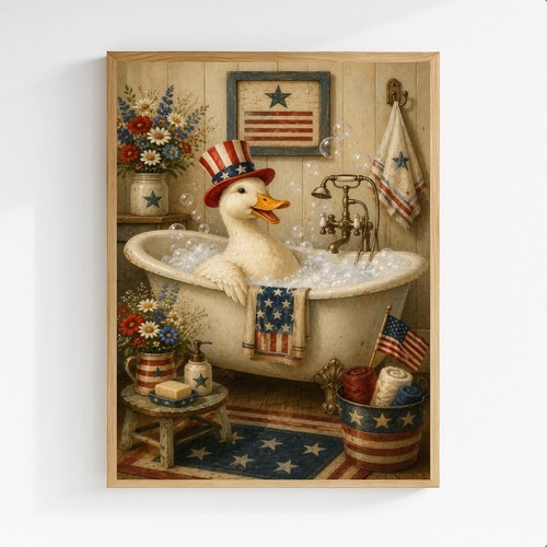 Funny patriotic duck bathroom - funny,