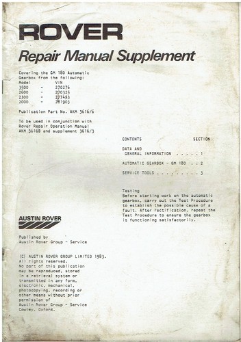 Rover sd1 2000 2300 2600 - sd1,