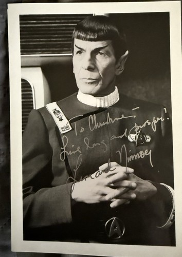Leonard nimoy signed photo - leonard,