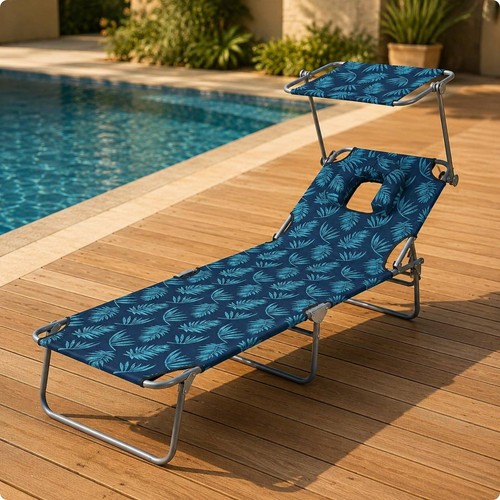 Folding sun lounger foldable - lounger,