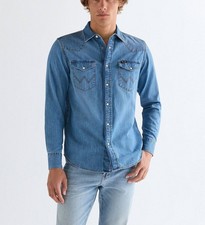 Wrangler denim shirt long - denim,