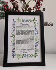 Desiderata glossy framed poem