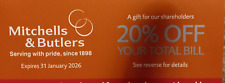 20% Off Mitchells & Butlers Vouchers  EXP 26 Harvester, Miller & Carter Toby