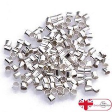 500 x SILVER PLATED 1.5mm TUBE
