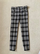 Zara Check Cigarette Style Trousers Size Small