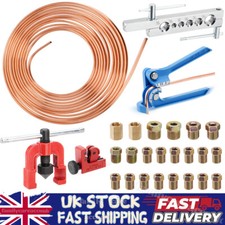 Upgraded Brake Pipe Flaring Repair Tool Kit 3/16 25FT Copper Pipe Tool Kit