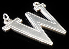 Sterling Silver W for Whisky Decanter Label, Benjamin Smith II, London 1833