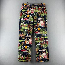 Loudmouth Golf Pants Mens 36x32 Golf Chino Christmas Print Santa Claus