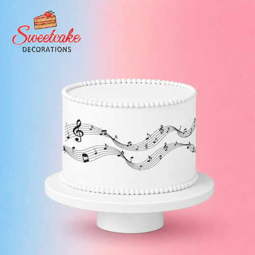 Music notes cake - notes,