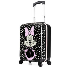 DISNEY Kids Girls Minnie 19" Trolley Bag Suitcase Luggage Travel Bag Lightweight