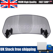 Motorbike Motorcycle Clip On Windshield Wind Screen Deflector Extension Spoiler
