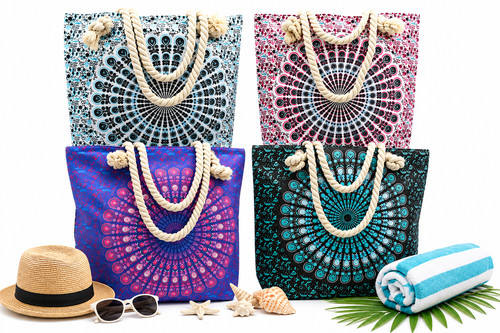 Large mandala beach - mandala, bag