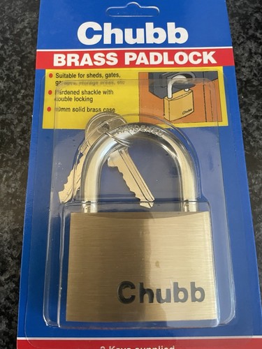 Chubb brass padlock - brass,