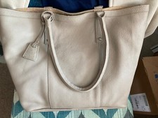 Hotter Leather Tote Bag in Taupe with Floral Inner zip compartment