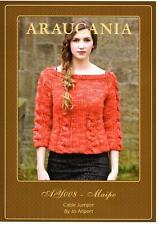 Araucania Knitting Pattern - Maipo DK Yarn , Ladies Cable Jumper AY008