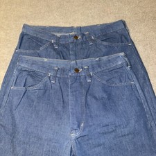 2 Vintage Blue Bell Wrangler Jeans Denim Men's 34x34 Long* 70s Western Lot