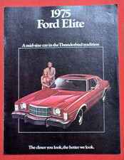 1974-75 FORD ELITE 351 V8 Sales Brochure US Market - Excellent Condition