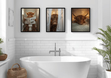 animal prints, A4, Bathroom, Funny, colour or black and white, any animal/breed
