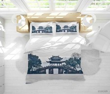 3D Chinese Architecture Quilt