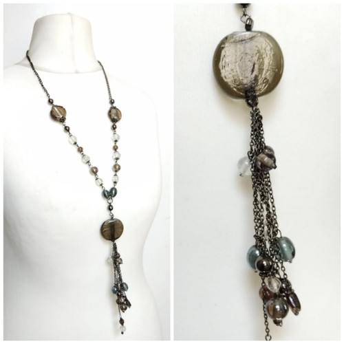Long dark metal chain link - long, chain,