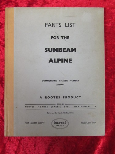 Parts list for the - parts,