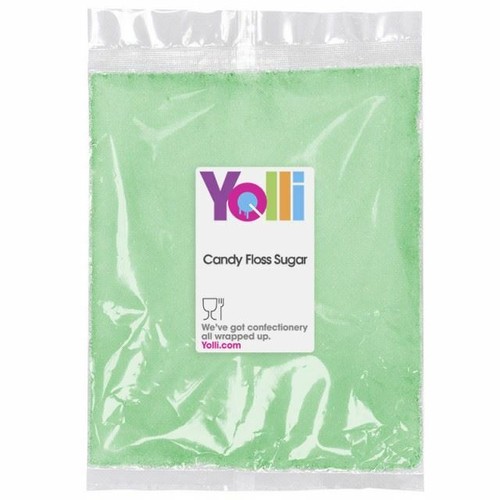 Green candy floss sugar - green,