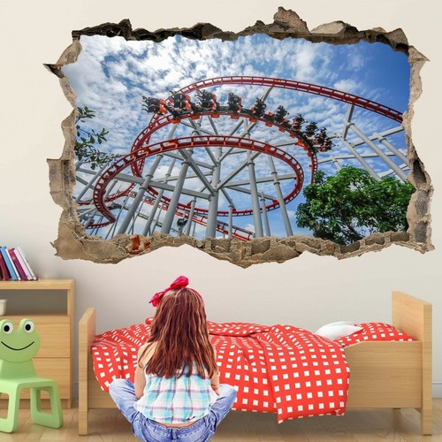 Roller coaster ride wall - coaster, 3d