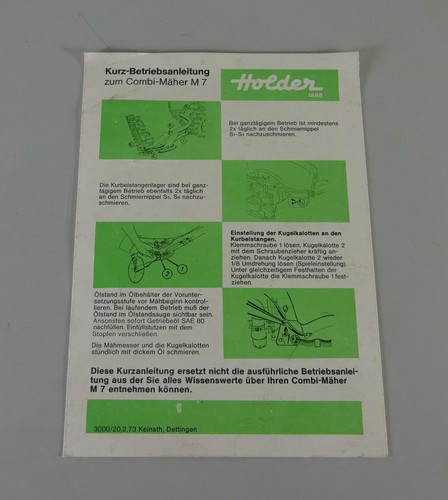 Quick operating instructions